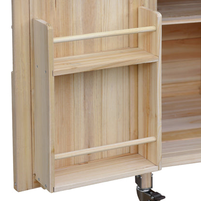 Outdoor Kitchen Island Cart with Stainless Steel Top & Storage - 1st Choice Furniture Direct