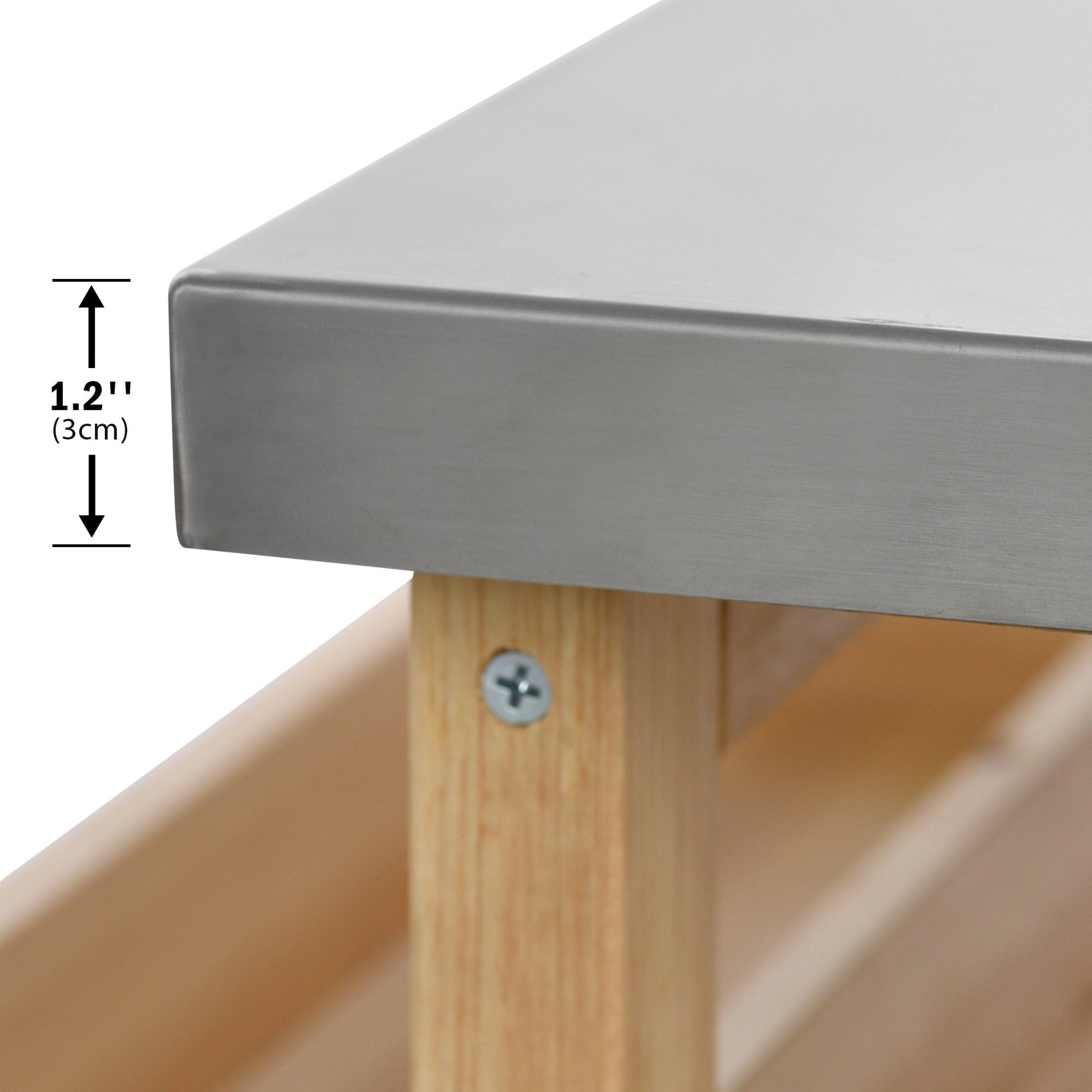 Outdoor Kitchen Island Cart with Stainless Steel Top & Storage - 1st Choice Furniture Direct