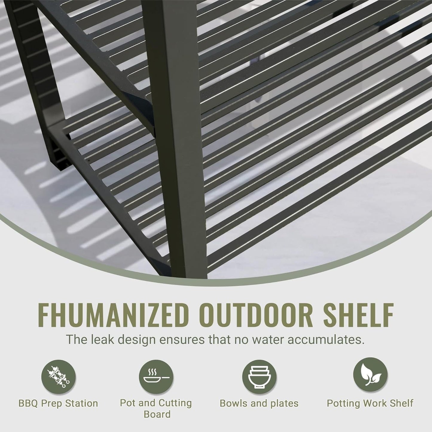 Outdoor Kitchen Island with Storage, Aluminum Kitchen Storage Island Kitchen Food Prep Table with Double Storage Rack, Freestanding Bar Center with Protective Cover Indoor Outdoor - 1st Choice Furniture Direct