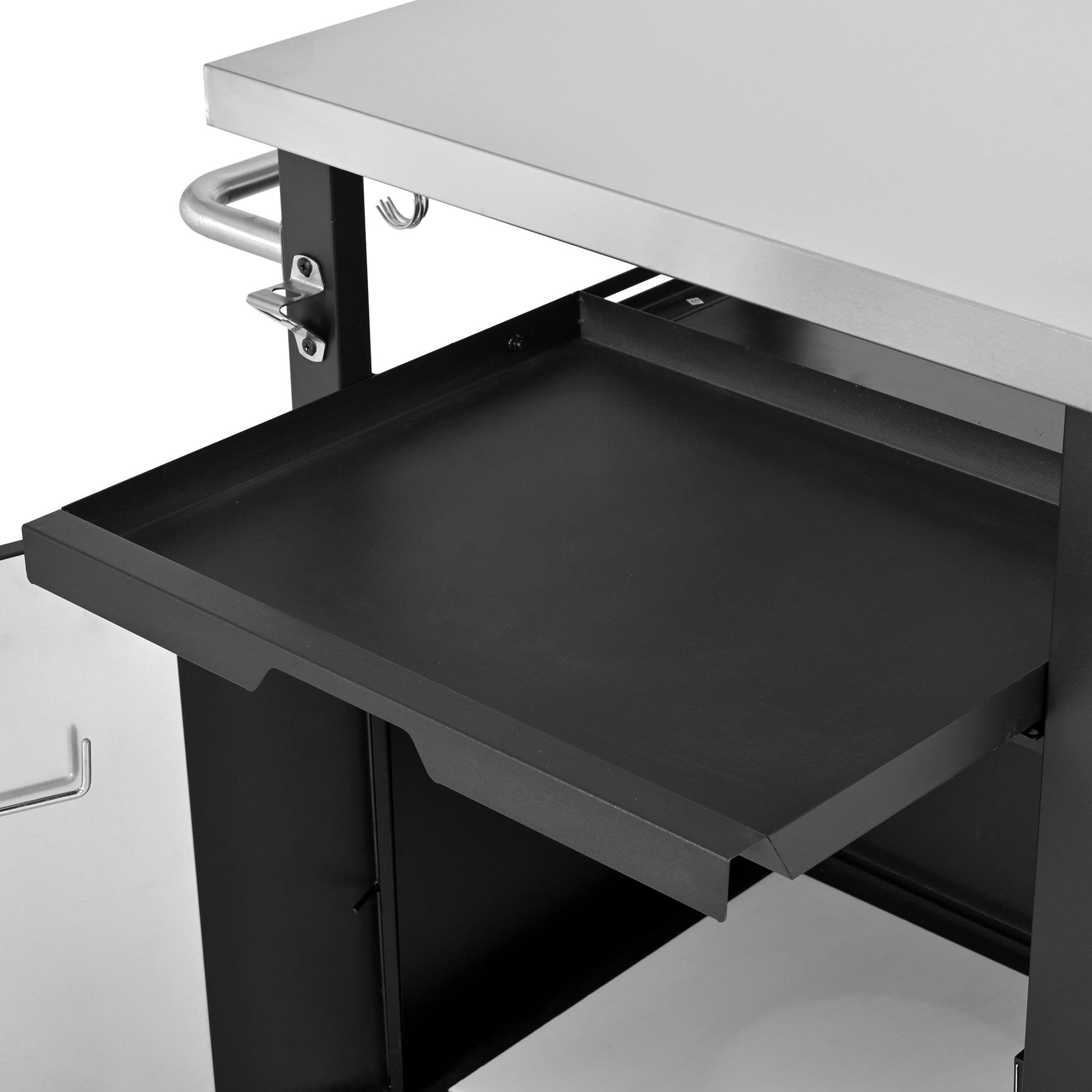 Outdoor Kitchen Prep Station with Stainless Steel Top & Storage - 1st Choice Furniture Direct