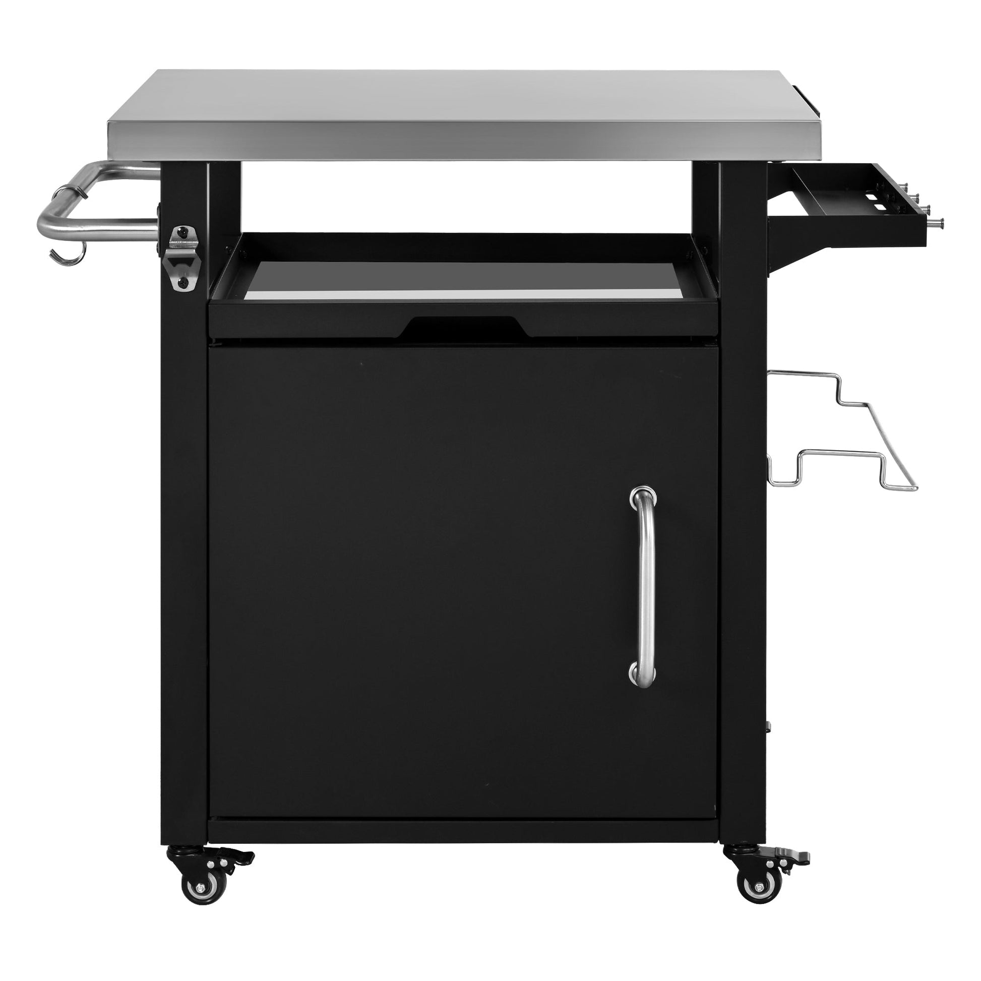 Outdoor Kitchen Prep Station with Stainless Steel Top & Storage - 1st Choice Furniture Direct