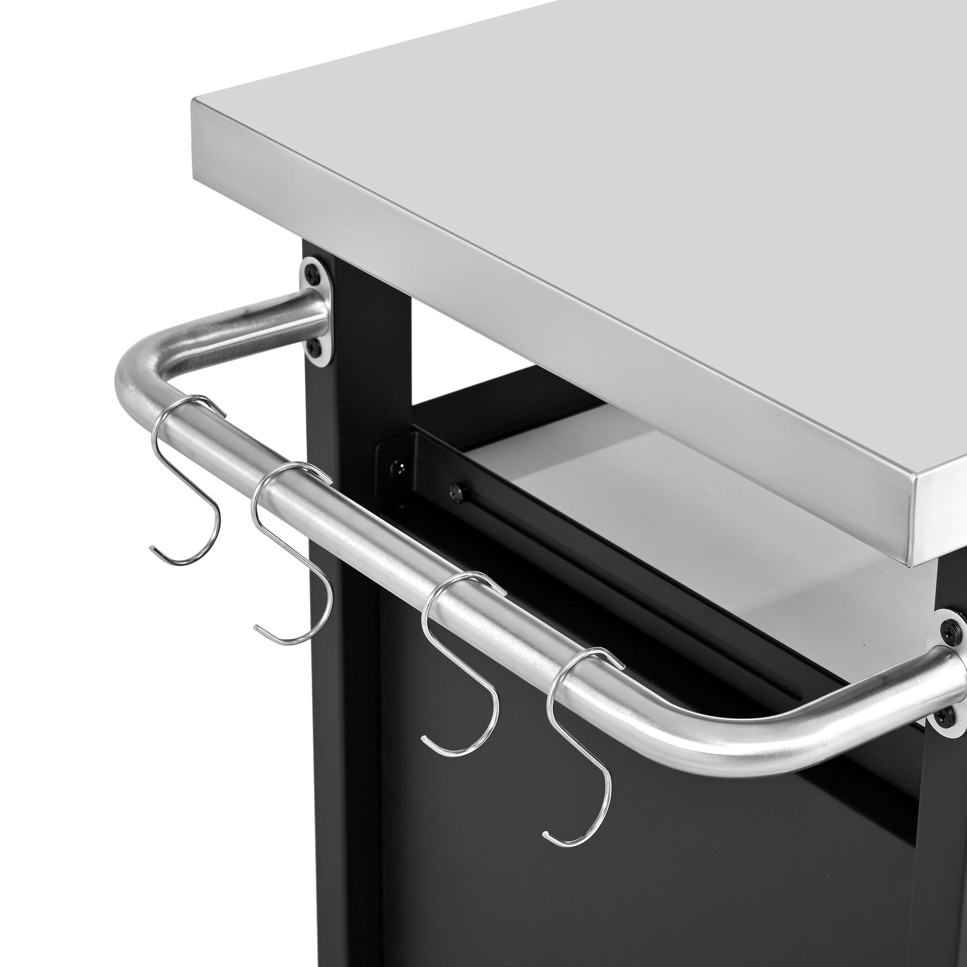 Outdoor Kitchen Prep Station with Stainless Steel Top & Storage - 1st Choice Furniture Direct