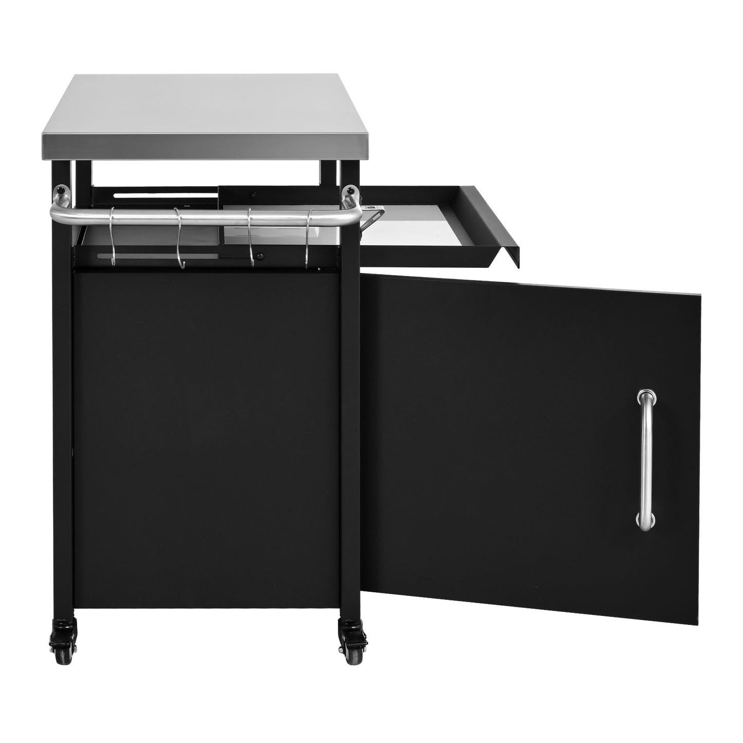 Outdoor Kitchen Prep Station with Stainless Steel Top & Storage - 1st Choice Furniture Direct