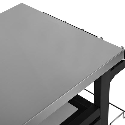 Outdoor Kitchen Prep Station with Stainless Steel Top & Storage - 1st Choice Furniture Direct