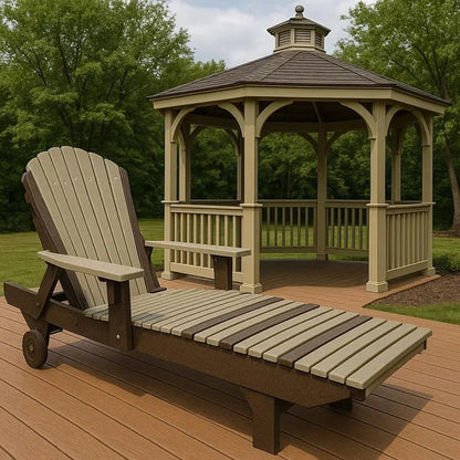 Outdoor Poly Chaise Lounge | Weather Resistant Patio Lounger - 1st Choice Furniture Direct