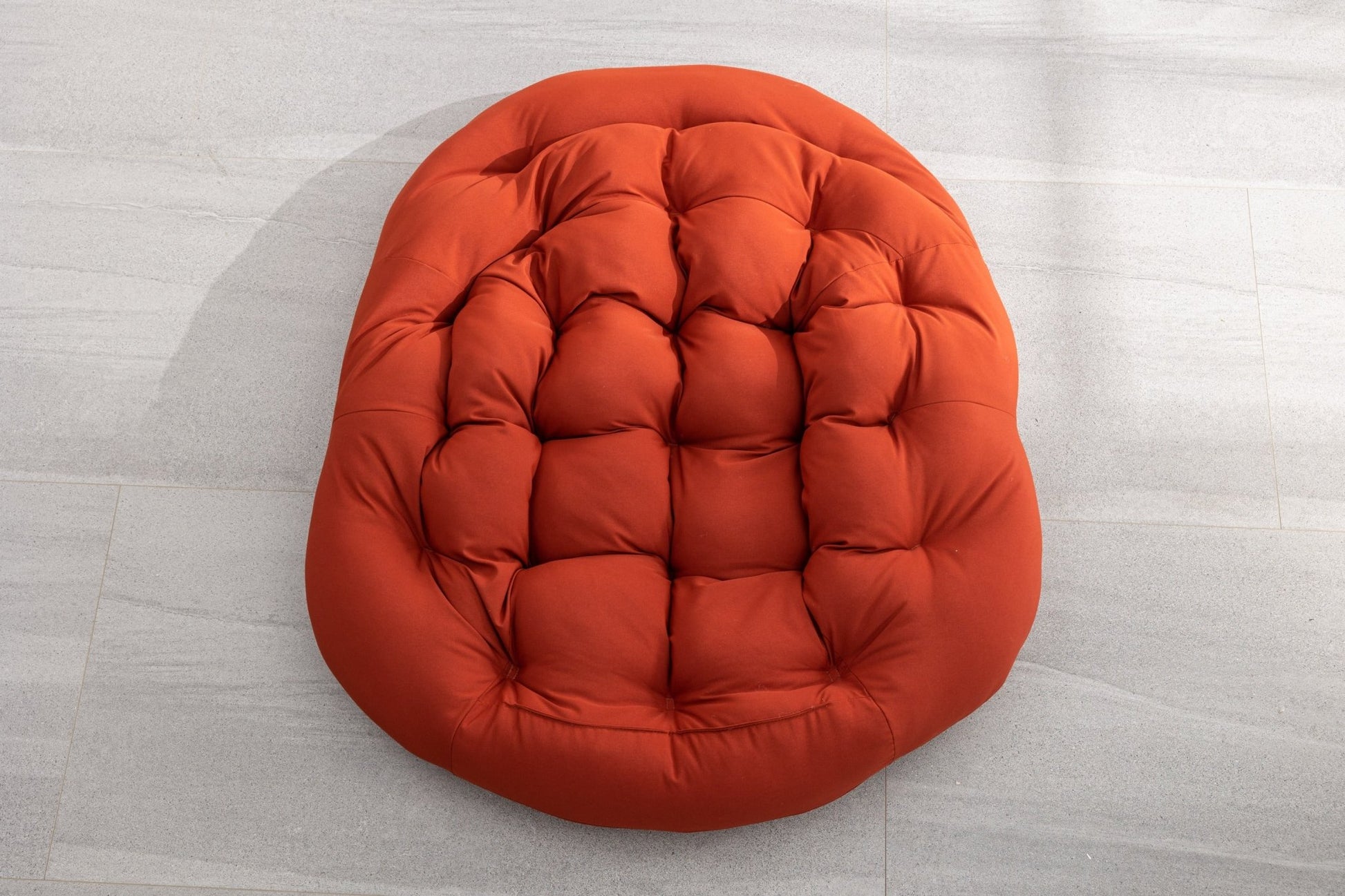 Outdoor Rattan Rocking Chair,Padded Cushion Rocker Recliner Chair Outdoor for Front Porch, Living Room, Patio, Garden, Orange - 1st Choice Furniture Direct