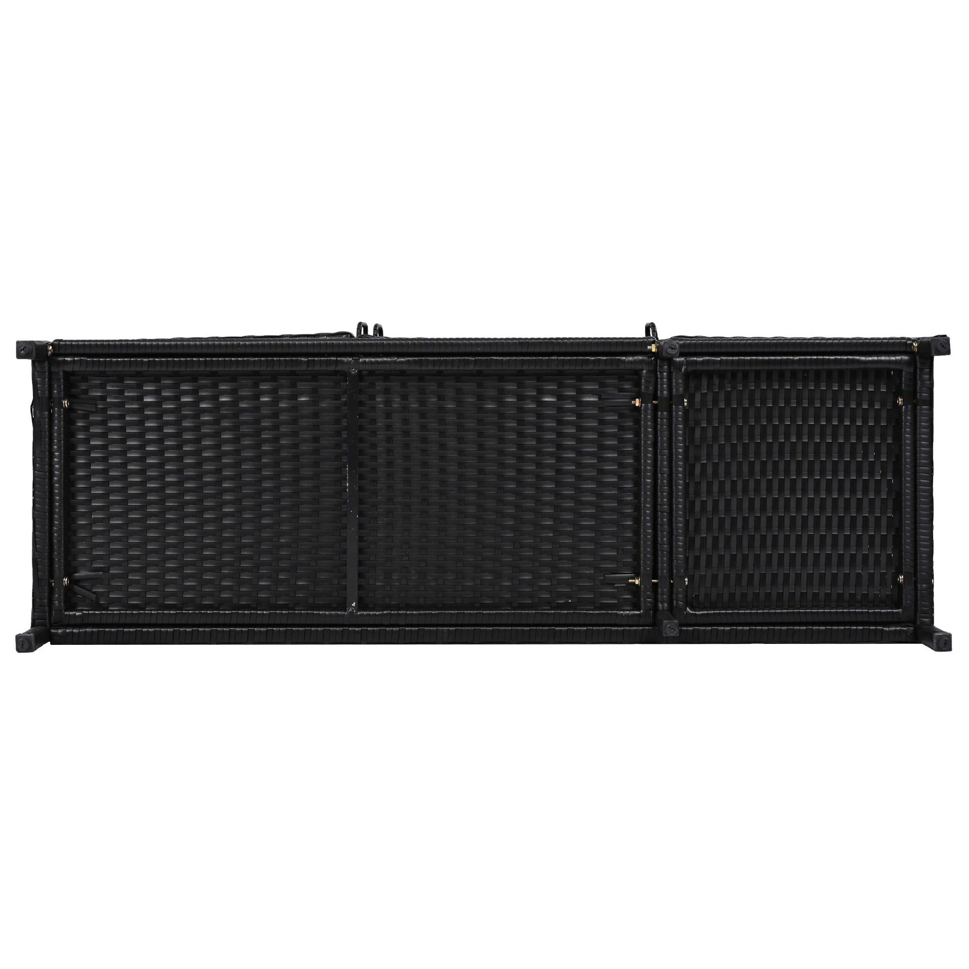 Outdoor Rattan Storage Cabinet with Glass Top | 3 Door Patio Buffet & Indoor Storage Console - 1st Choice Furniture Direct
