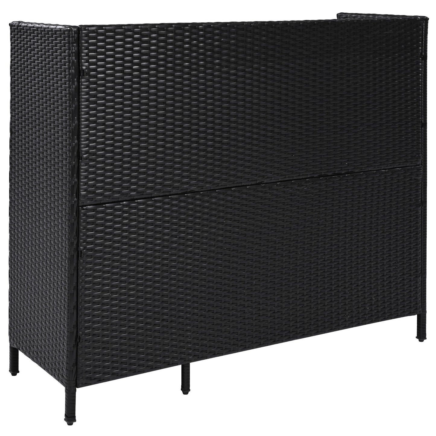 Outdoor Rattan Storage Cabinet with Glass Top | 3 Door Patio Buffet & Indoor Storage Console - 1st Choice Furniture Direct