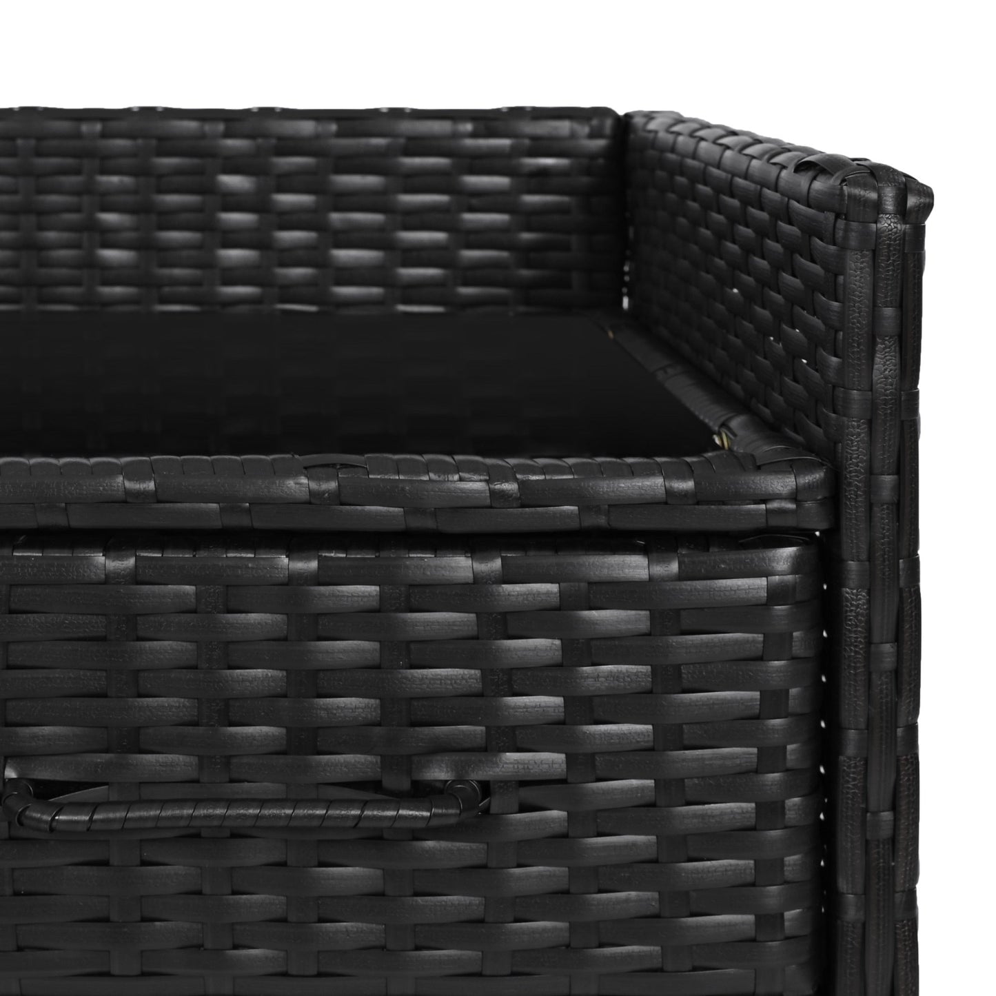 Outdoor Rattan Storage Cabinet with Glass Top | 3 Door Patio Buffet & Indoor Storage Console - 1st Choice Furniture Direct