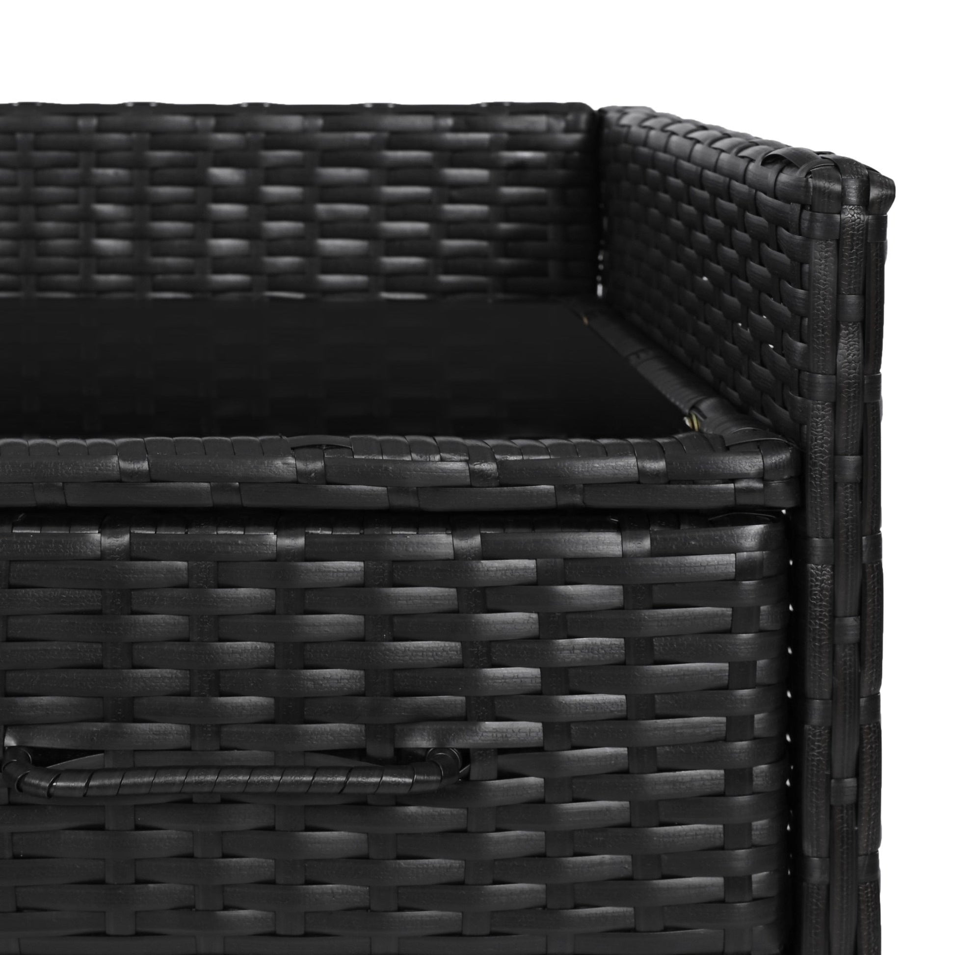 Outdoor Rattan Storage Cabinet with Glass Top | 3 Door Patio Buffet & Indoor Storage Console - 1st Choice Furniture Direct