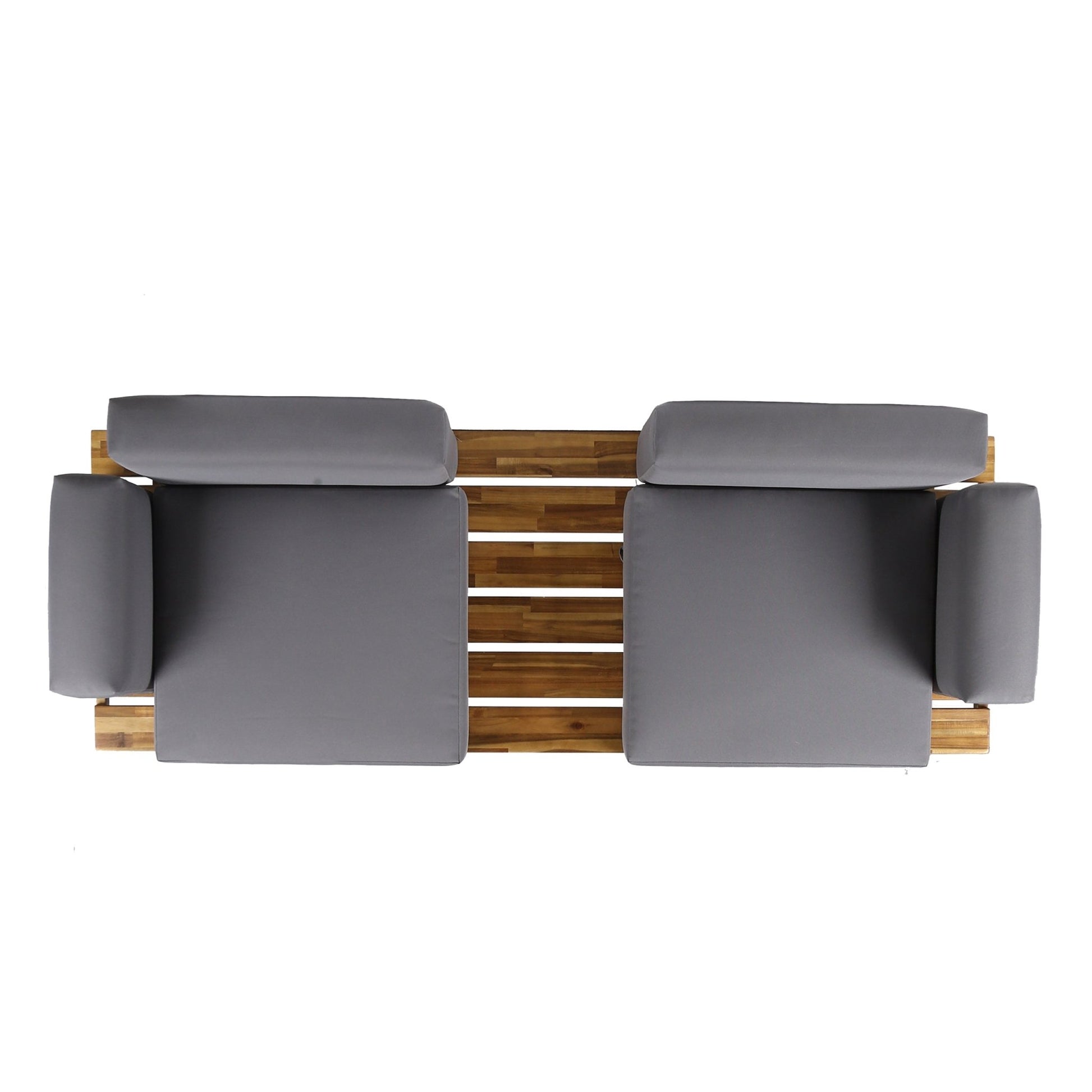 Outdoor Sofa with Cushions and Iron Legs, Dark Grey - 1st Choice Furniture Direct