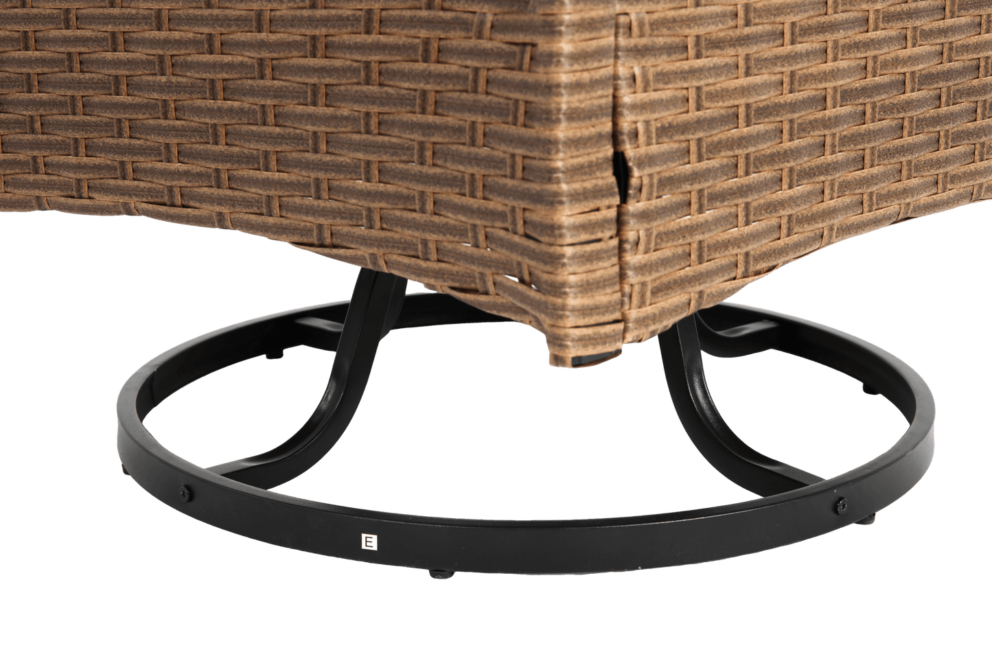 Outdoor Swivel Rocker Chairs Set 3 Piece with 1 Table and 2 Rocking & Swivel Chairs Support 350lbs Brown Wicker Outdoor Furniture Patio Conversation Set - 1st Choice Furniture Direct