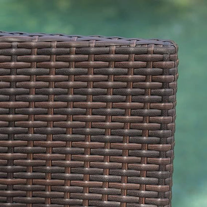 Outdoor Wicker Bar Stools Set of 2 | Foldable Patio Bar Chairs with Rattan & Iron Frame - 1st Choice Furniture Direct