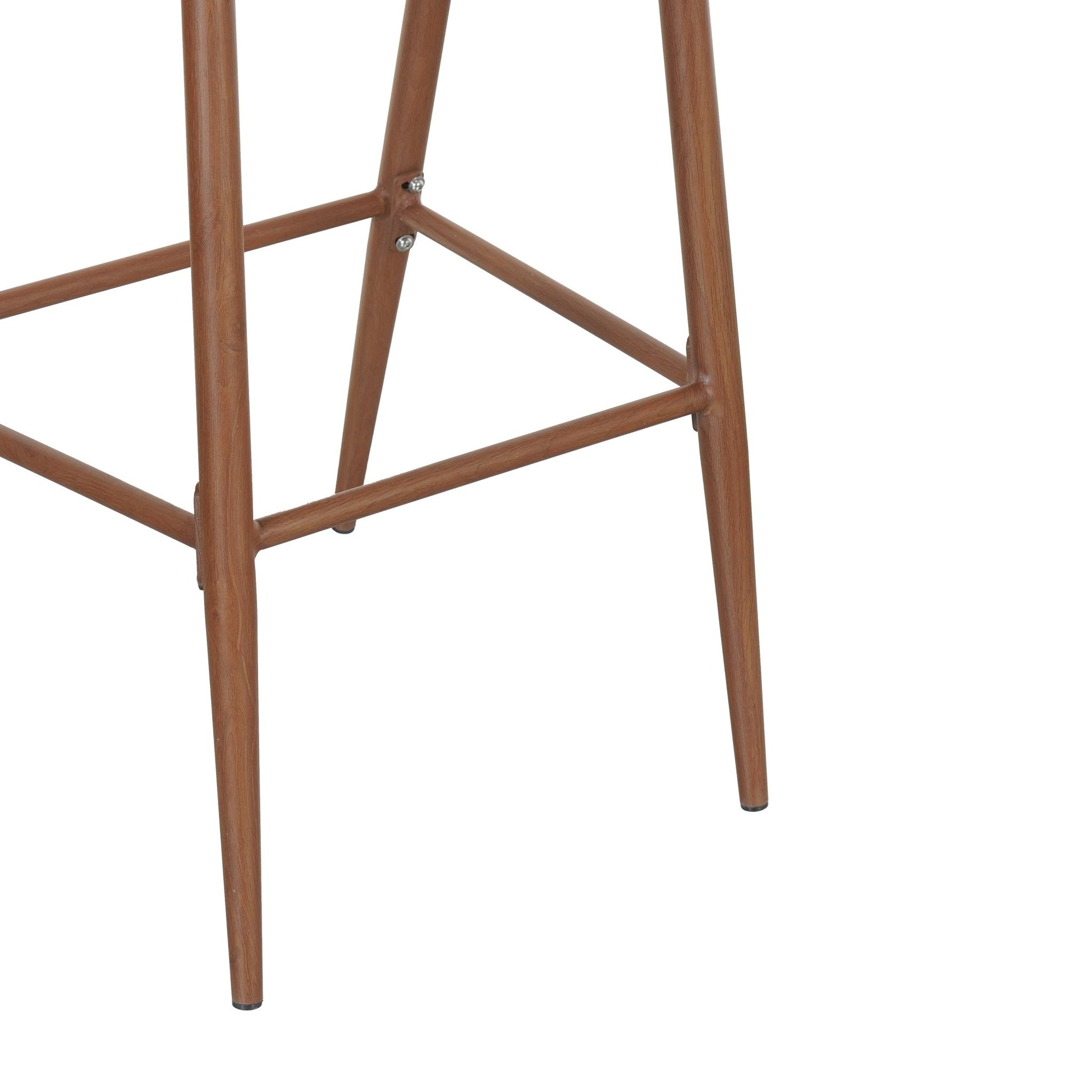 Outdoor Wicker Bar Stools Set of 2 – Teak Finish Aluminum Patio Chairs with Cushions - 1st Choice Furniture Direct