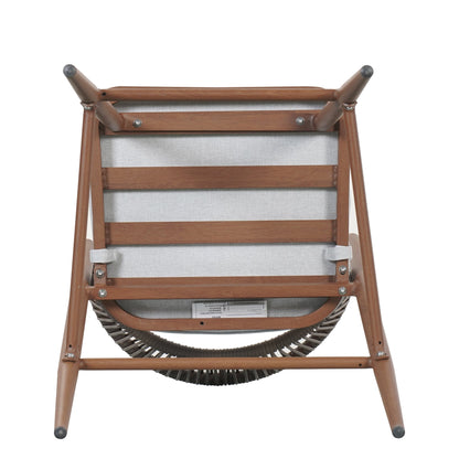 Outdoor Wicker Bar Stools Set of 2 – Teak Finish Aluminum Patio Chairs with Cushions - 1st Choice Furniture Direct