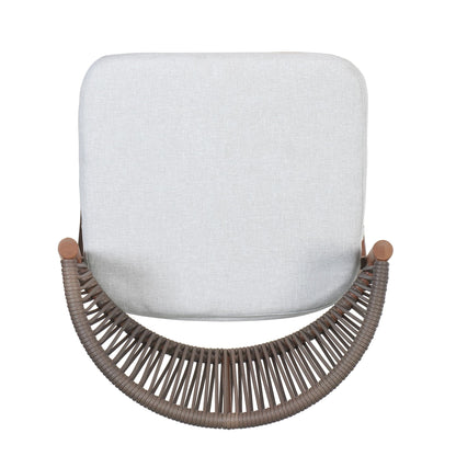 Outdoor Wicker Bar Stools Set of 2 – Teak Finish Aluminum Patio Chairs with Cushions - 1st Choice Furniture Direct