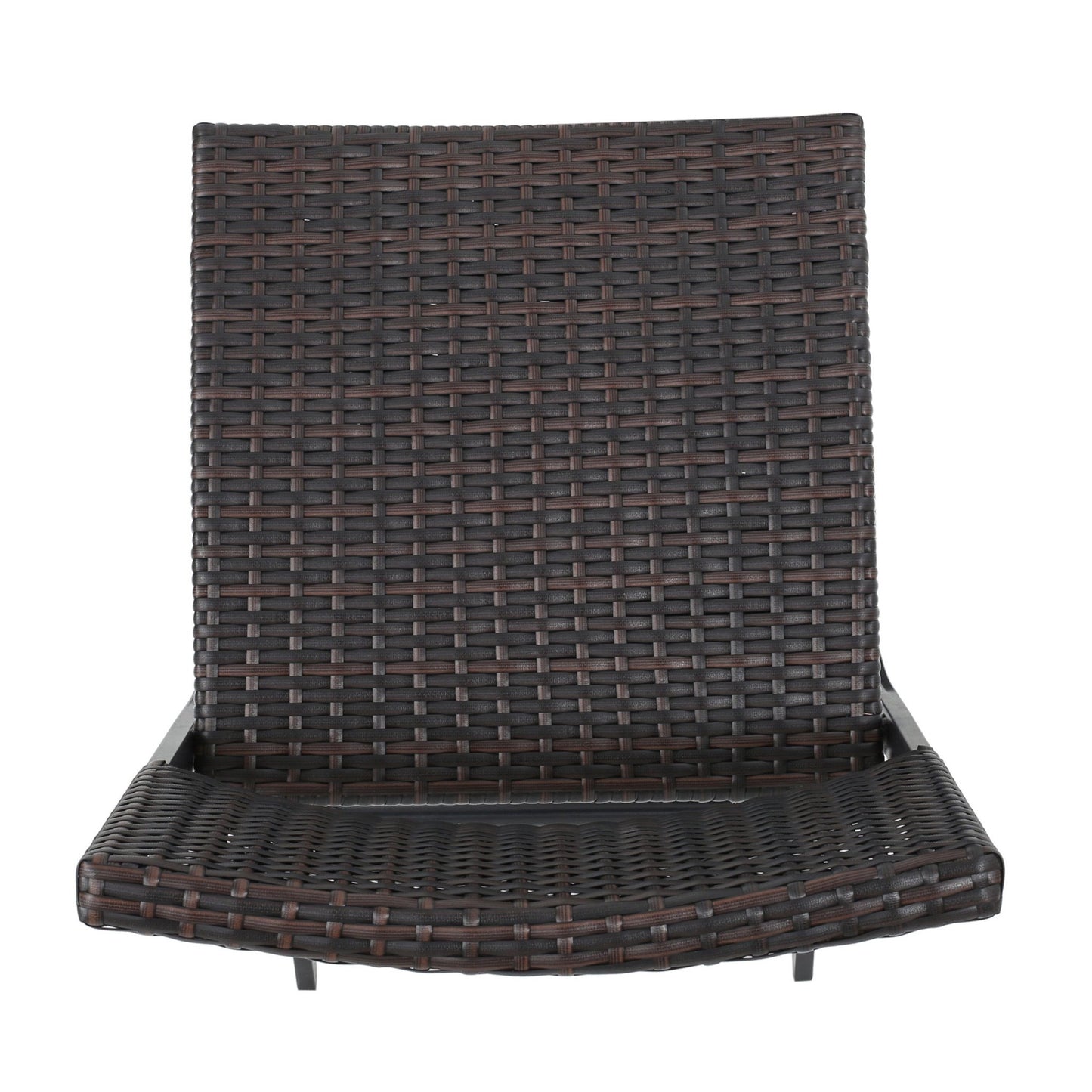 Outdoor Wicker Barstools Faux Rattan Patio Bar Stools Foldable Chair, Multibrown, Set of 2 - 1st Choice Furniture Direct