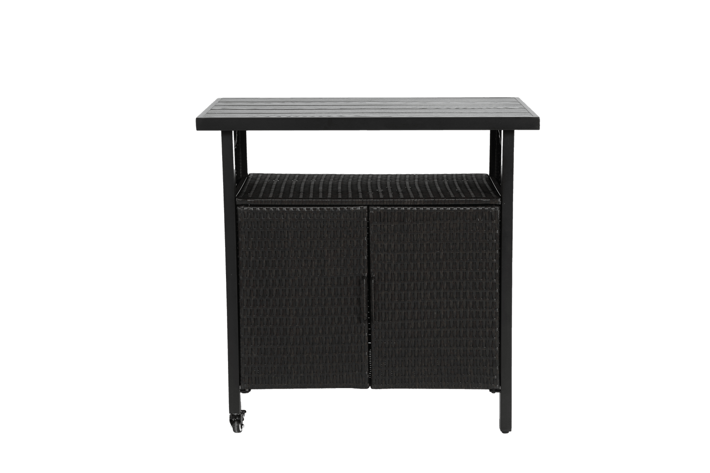 Outdoor Wicker Grill Cart with Storage & Wheels - 1st Choice Furniture Direct
