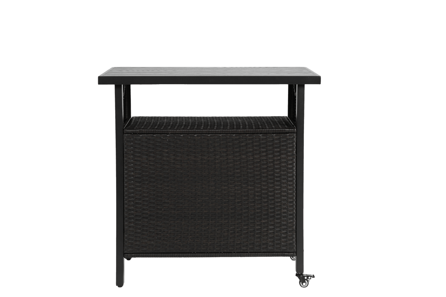 Outdoor Wicker Grill Cart with Storage & Wheels - 1st Choice Furniture Direct