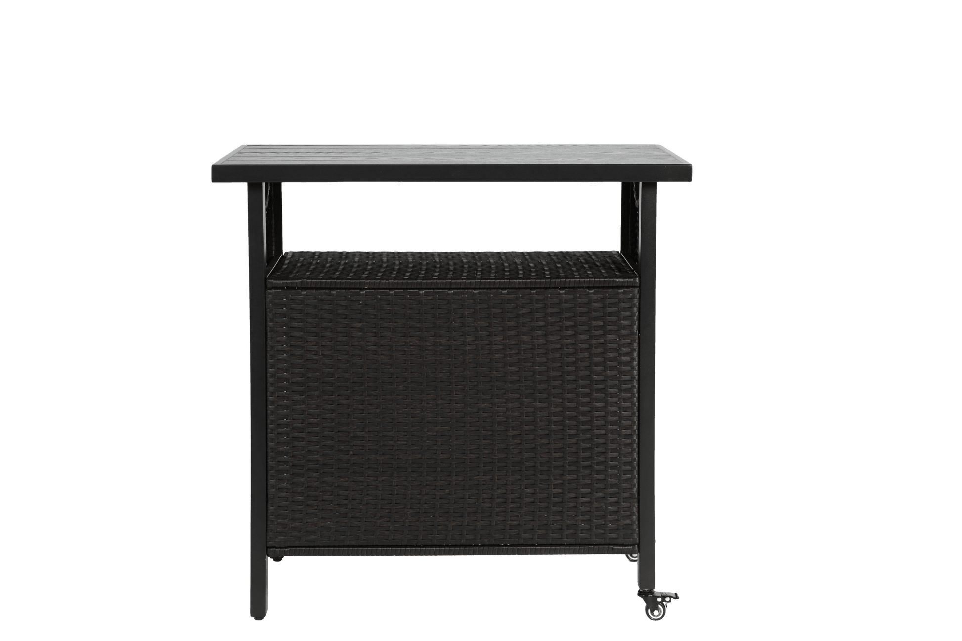 Outdoor Wicker Grill Cart with Storage & Wheels - 1st Choice Furniture Direct