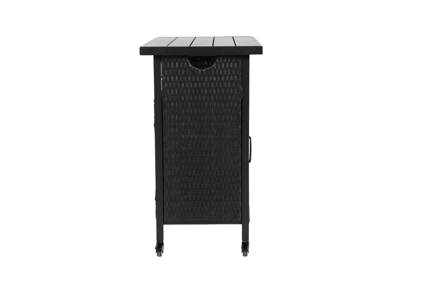 Outdoor Wicker Grill Cart with Storage & Wheels - 1st Choice Furniture Direct