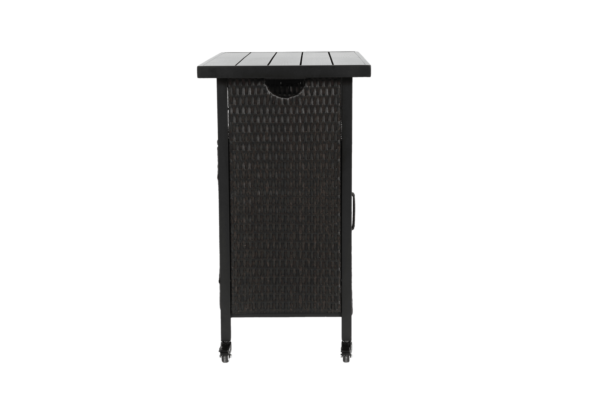 Outdoor Wicker Grill Cart with Storage & Wheels - 1st Choice Furniture Direct