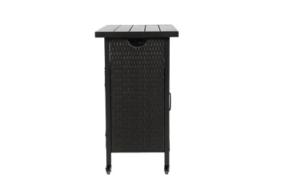Outdoor Wicker Grill Cart with Storage & Wheels - 1st Choice Furniture Direct