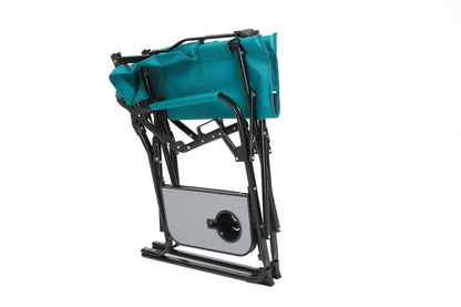 Oversized Blue Folding Camping Director Chair with Side Table - 1st Choice Furniture Direct