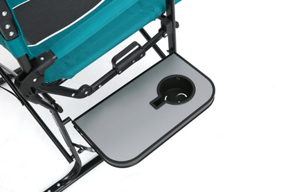 Oversized Blue Folding Camping Director Chair with Side Table - 1st Choice Furniture Direct