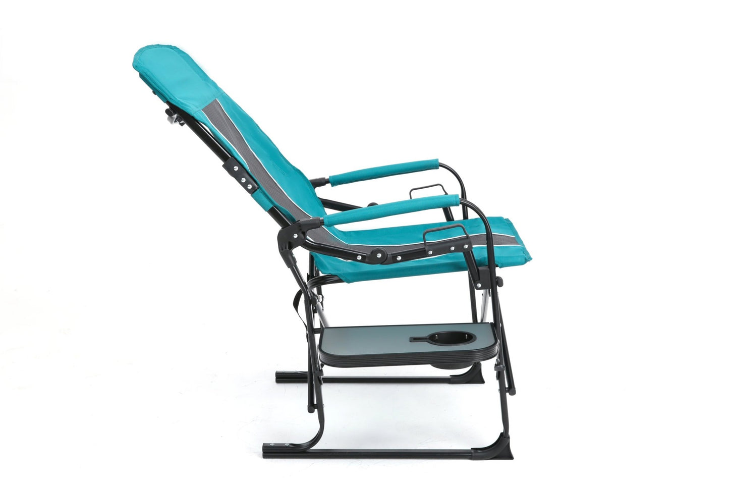Oversized Blue Folding Camping Director Chair with Side Table - 1st Choice Furniture Direct