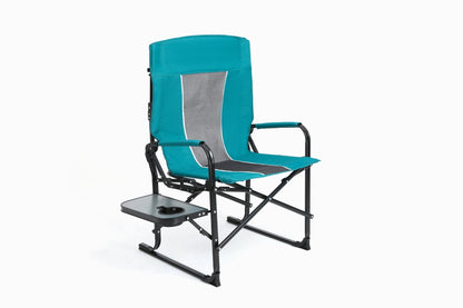 Oversized Blue Folding Camping Director Chair with Side Table - 1st Choice Furniture Direct