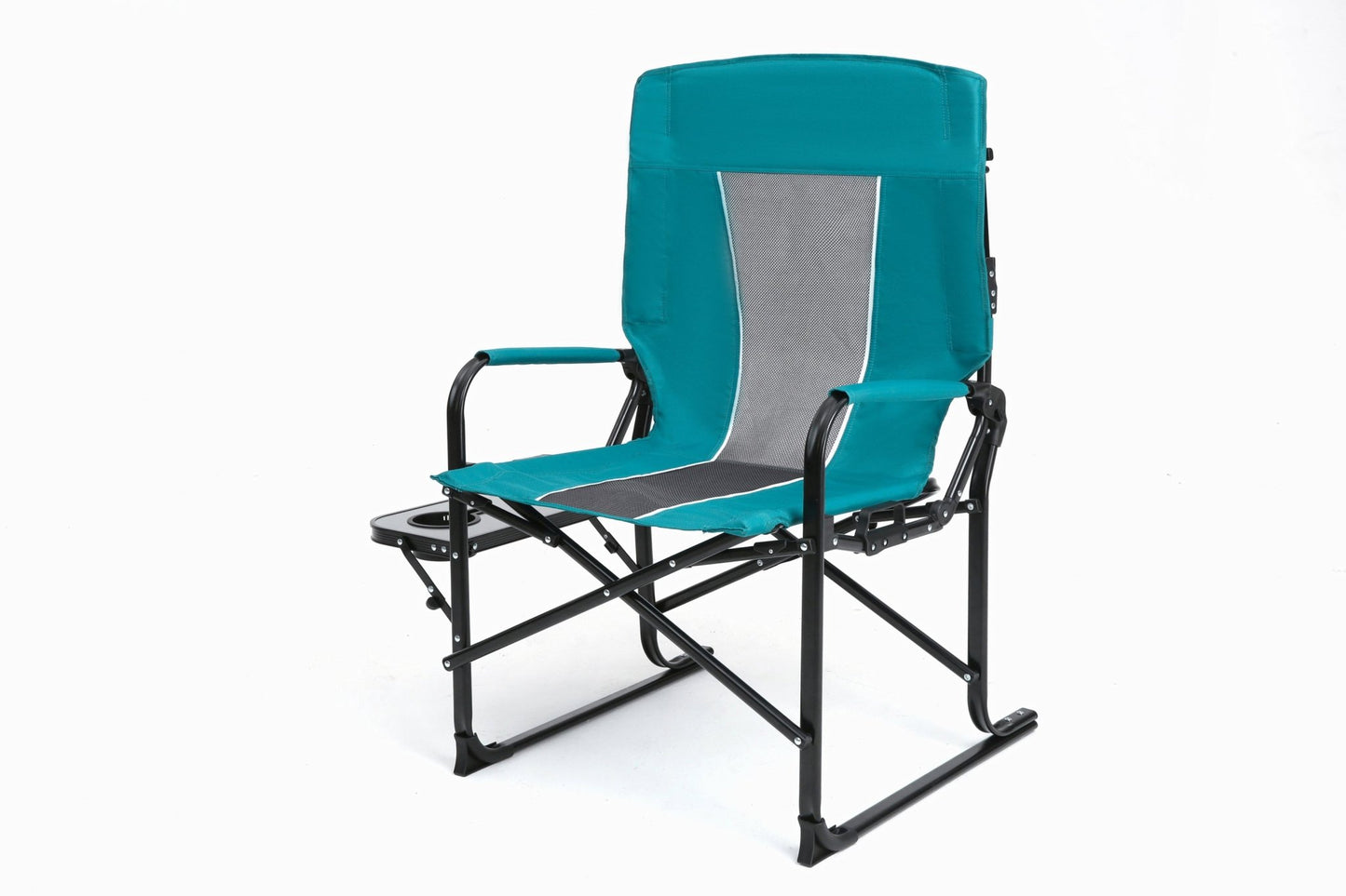 Oversized Blue Folding Camping Director Chair with Side Table - 1st Choice Furniture Direct