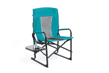 Oversized Blue Folding Camping Director Chair with Side Table - 1st Choice Furniture Direct