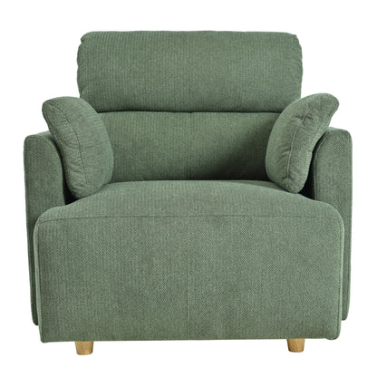 Oversized Chair w/Storage Ottoman, Wide Accent Armchair Chair for Living Room, Modern Lounge Chair, Upholstered Mid - Century Reading Chair, Comfy Living Room Chair, Deep Seat Sofa Couch(Dark Green) - 1st Choice Furniture Direct