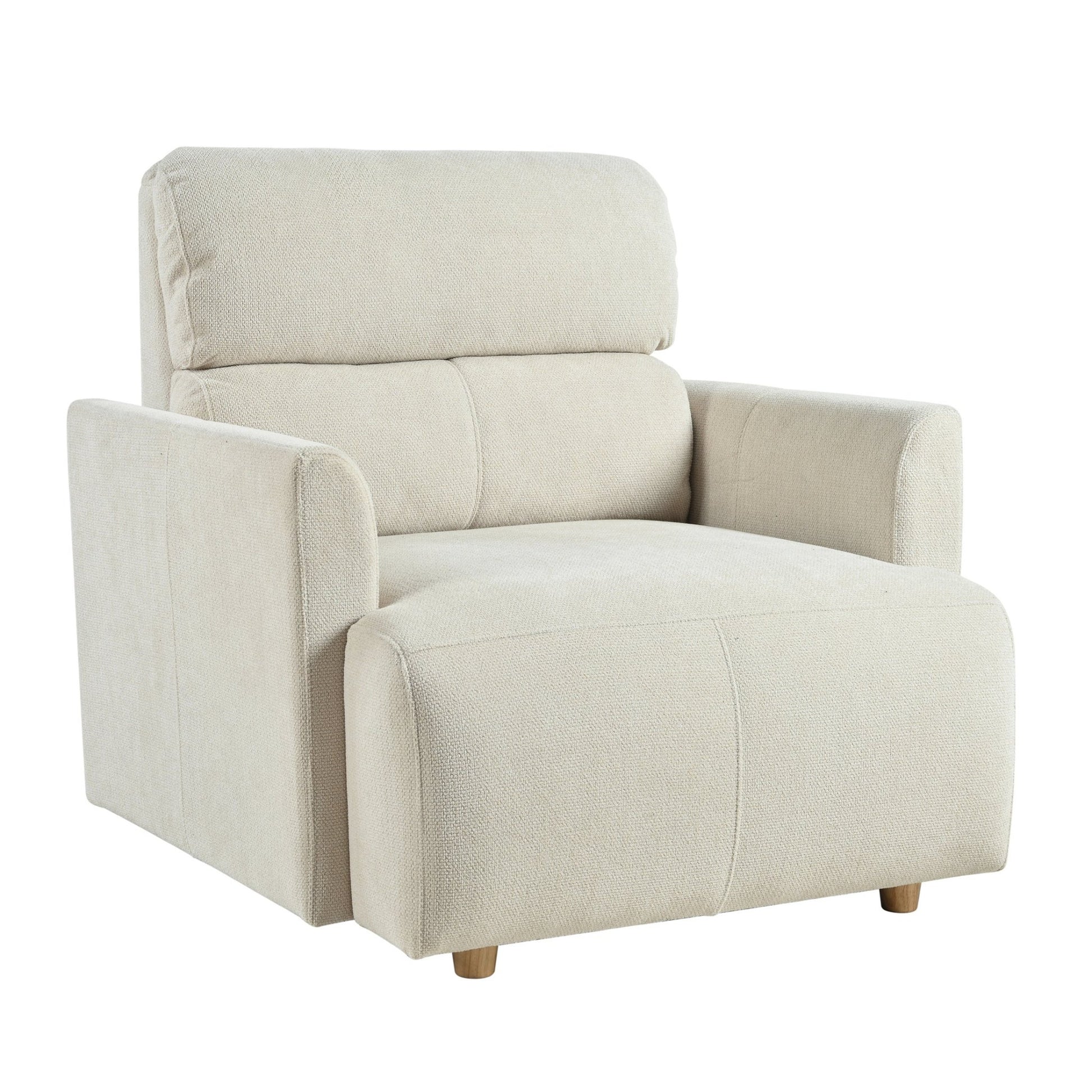 Oversized Chair w/Storage Ottoman, Wide Accent Armchair Chair for Living Room, Modern Lounge Chair, Upholstered Mid - Century Reading Chair, Comfy Living Room Chair, Deep Seat Sofa Couch(Beige Gray) - 1st Choice Furniture Direct