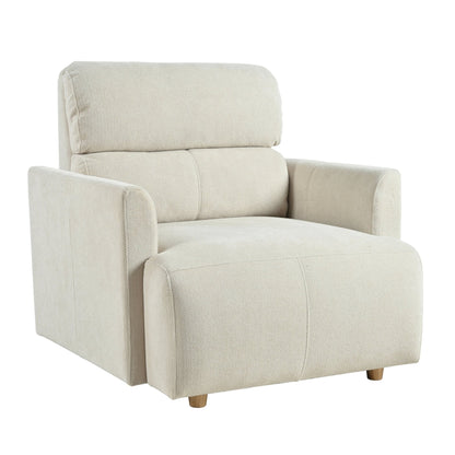 Oversized Chair w/Storage Ottoman, Wide Accent Armchair Chair for Living Room, Modern Lounge Chair, Upholstered Mid - Century Reading Chair, Comfy Living Room Chair, Deep Seat Sofa Couch(Beige Gray) - 1st Choice Furniture Direct