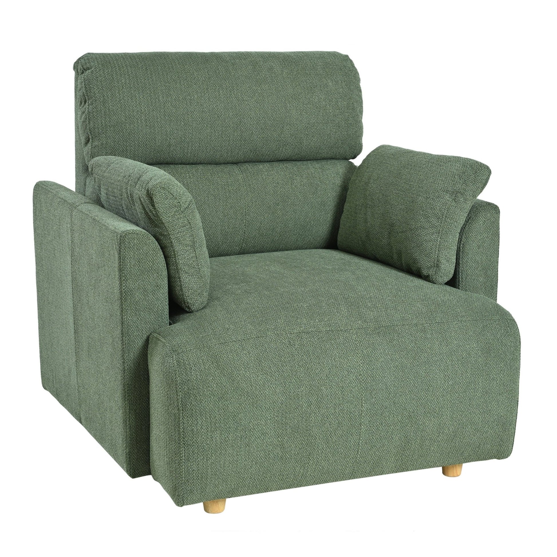 Oversized Chair w/Storage Ottoman, Wide Accent Armchair Chair for Living Room, Modern Lounge Chair, Upholstered Mid - Century Reading Chair, Comfy Living Room Chair, Deep Seat Sofa Couch(Dark Green) - 1st Choice Furniture Direct