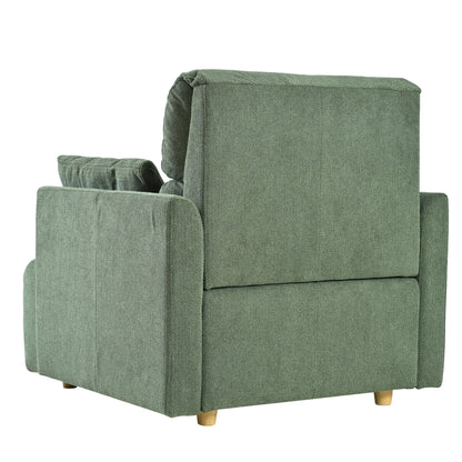 Oversized Chair w/Storage Ottoman, Wide Accent Armchair Chair for Living Room, Modern Lounge Chair, Upholstered Mid - Century Reading Chair, Comfy Living Room Chair, Deep Seat Sofa Couch(Dark Green) - 1st Choice Furniture Direct