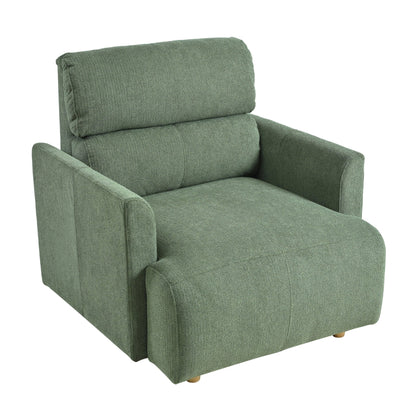 Oversized Chair w/Storage Ottoman, Wide Accent Armchair Chair for Living Room, Modern Lounge Chair, Upholstered Mid - Century Reading Chair, Comfy Living Room Chair, Deep Seat Sofa Couch(Dark Green) - 1st Choice Furniture Direct