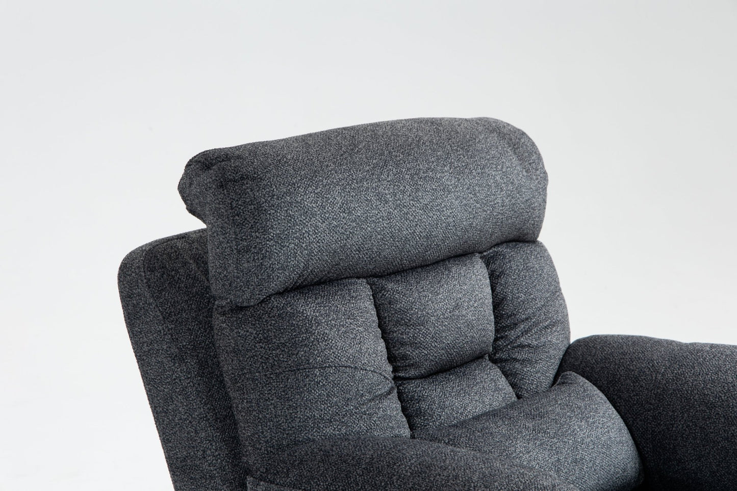 Oversized Grey Velvet Lift Recliner Chair with Heat & Massage for Big and Tall - 1st Choice Furniture Direct