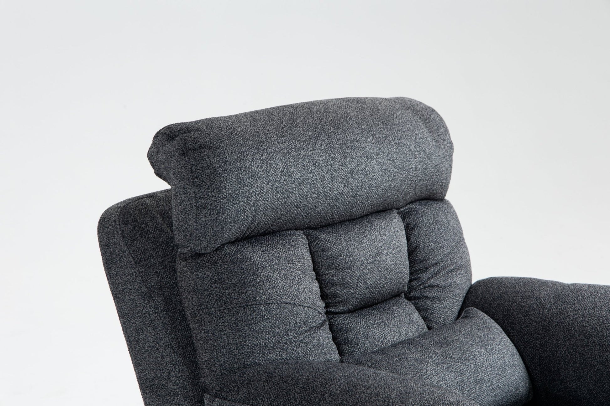 Oversized Grey Velvet Lift Recliner Chair with Heat & Massage for Big and Tall - 1st Choice Furniture Direct