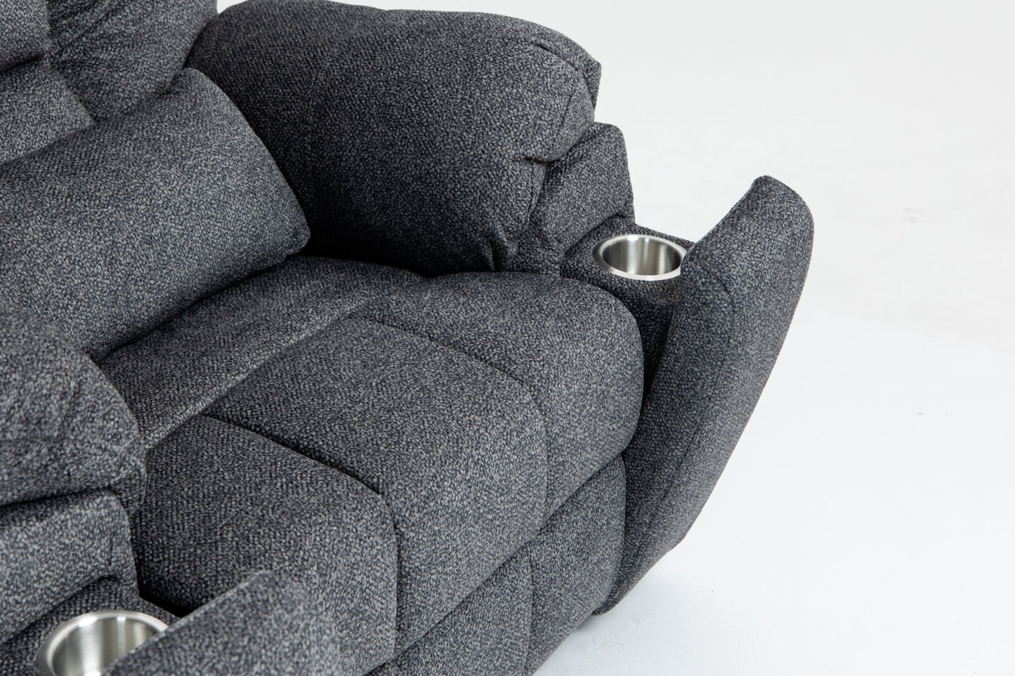 Oversized Grey Velvet Lift Recliner Chair with Heat & Massage for Big and Tall - 1st Choice Furniture Direct