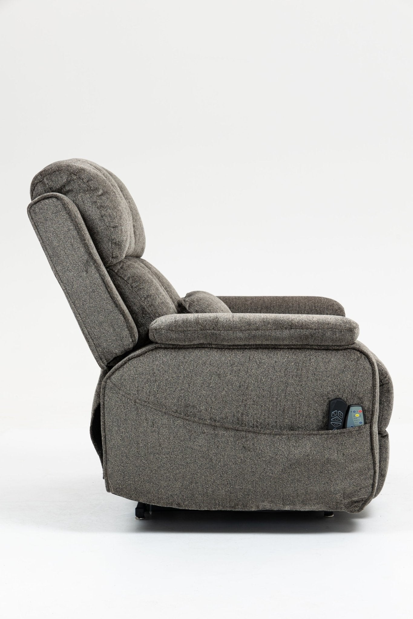 Oversized single person functional elderly chair sofa, side cup holder and storage box (extended footboard) - 1st Choice Furniture Direct