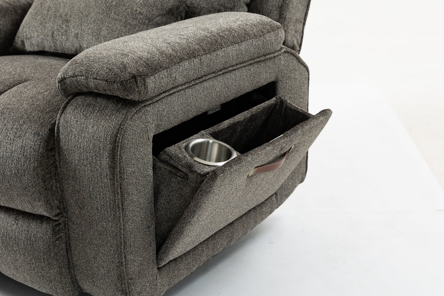 Oversized single person functional elderly chair sofa, side cup holder and storage box (extended footboard) - 1st Choice Furniture Direct