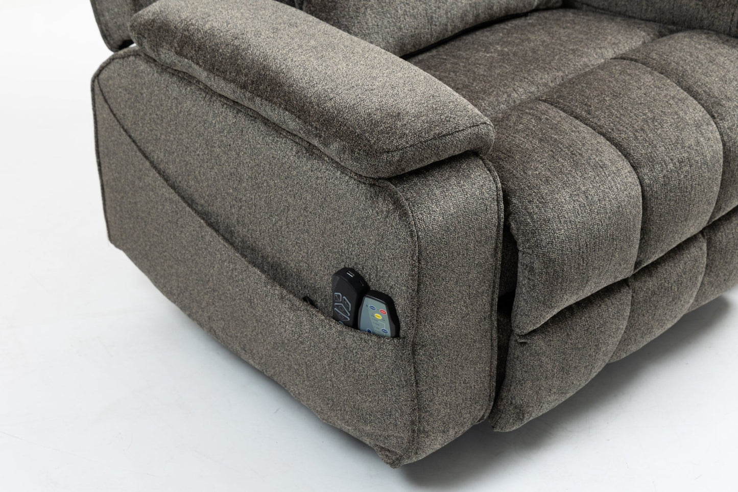 Oversized single person functional elderly chair sofa, side cup holder and storage box (extended footboard) - 1st Choice Furniture Direct