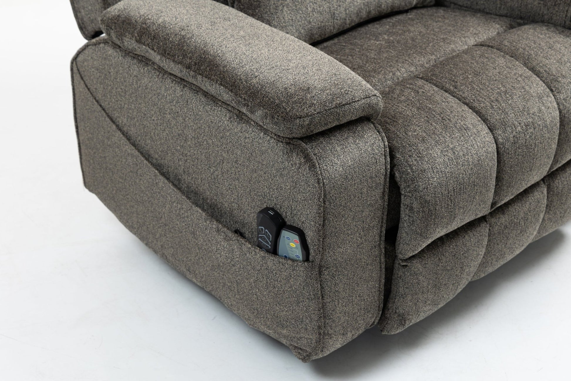 Oversized single person functional elderly chair sofa, side cup holder and storage box (extended footboard) - 1st Choice Furniture Direct