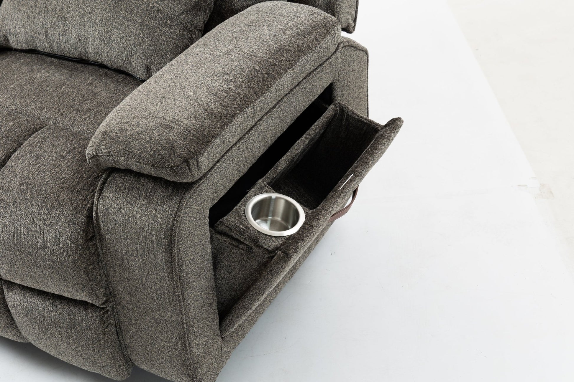 Oversized single person functional elderly chair sofa, side cup holder and storage box (extended footboard) - 1st Choice Furniture Direct