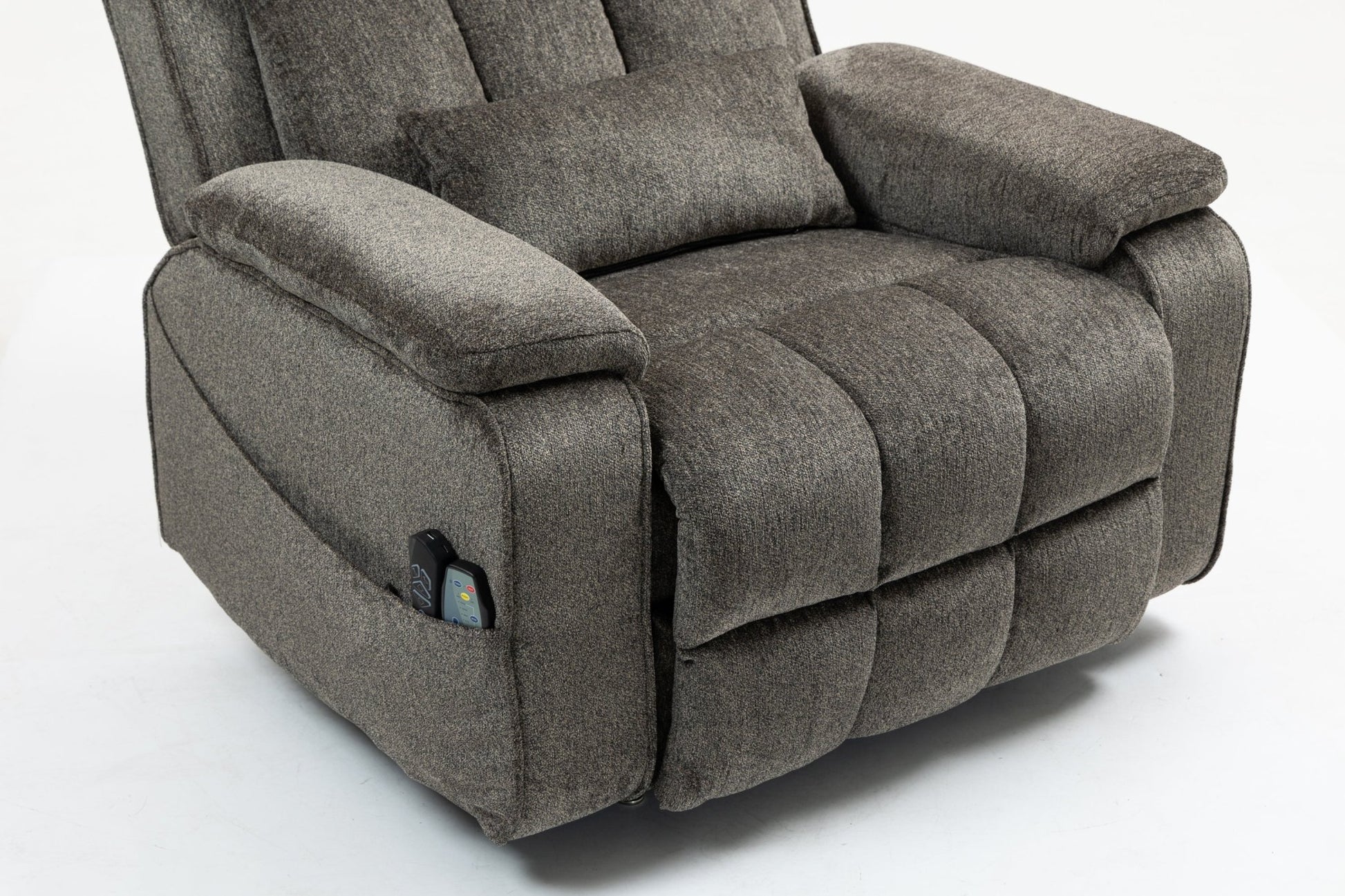 Oversized single person functional elderly chair sofa, side cup holder and storage box (extended footboard) - 1st Choice Furniture Direct