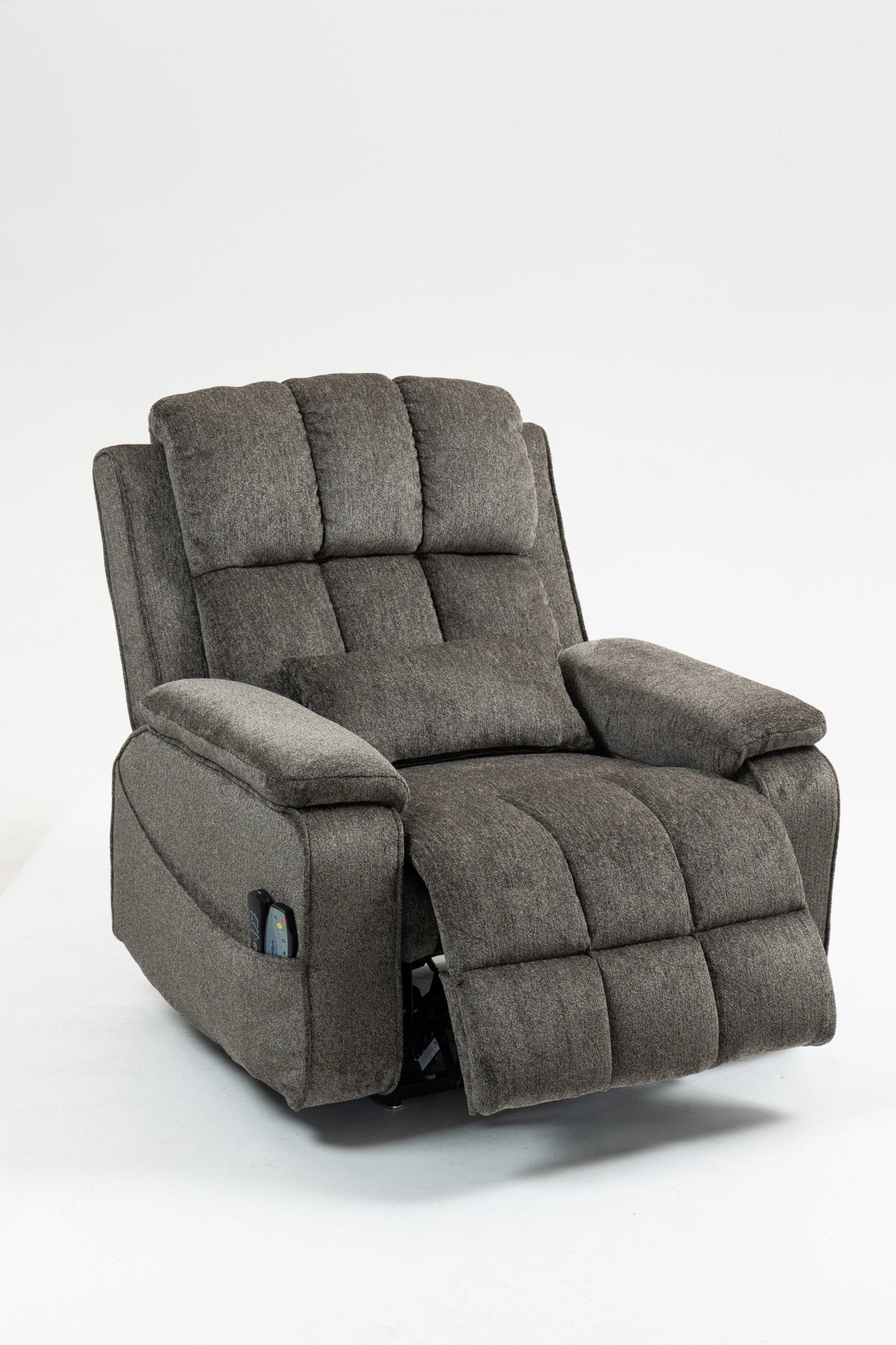 Oversized single person functional elderly chair sofa, side cup holder and storage box (extended footboard) - 1st Choice Furniture Direct