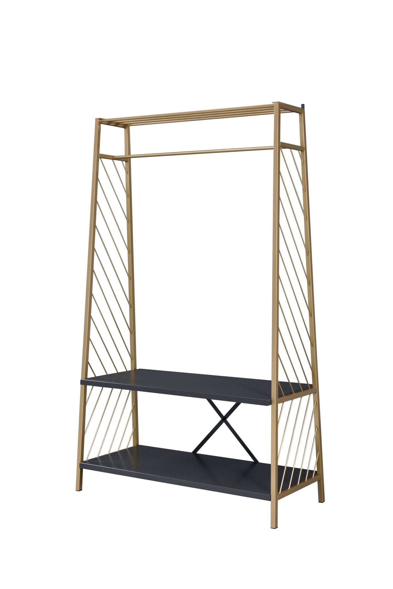 Pahor Gold & Black Finish Hall Tree - 1st Choice Furniture Direct